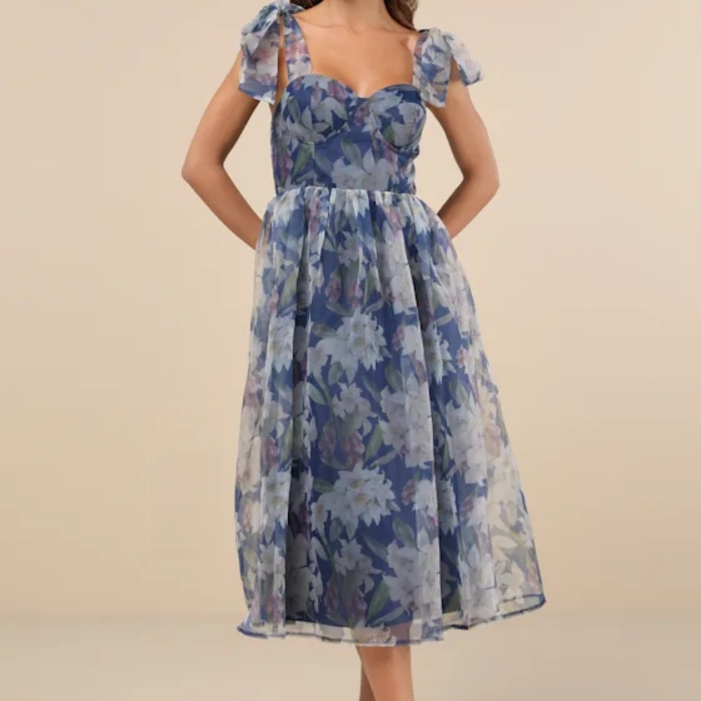 Floral Blue Dress